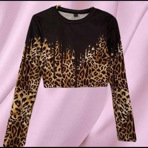 SHEIN Leopard Print Crop Top